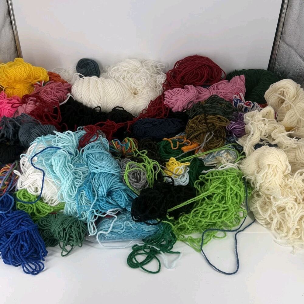 Large Yarn Red Heart Super Saver Caron 4.11 Lbs Mixed Lot No Labels
